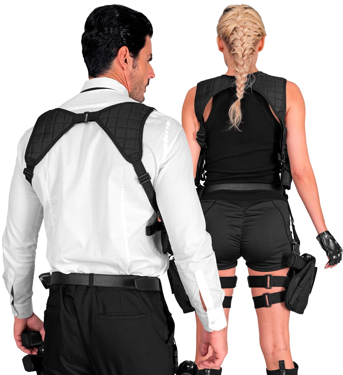 Ceinture de police avec étui de jambe et pistolet